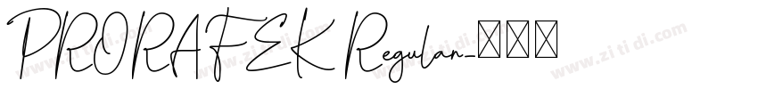 PRORAFEK Regular字体转换